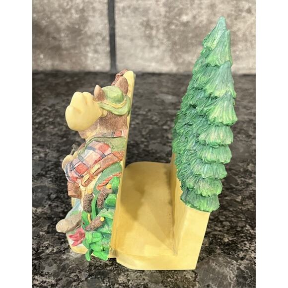 Enesco Moose Creek Crossing Letter Holder 2001 Paper Fishing Angler Napkin - Picture 4 of 8